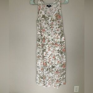 Frye Women's Maxi Dress Sleeveless Button Front Floral Cottage Core Fairy S